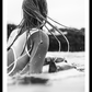 Surfergirl Surfing Poster