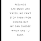 Feelings quote Poster
