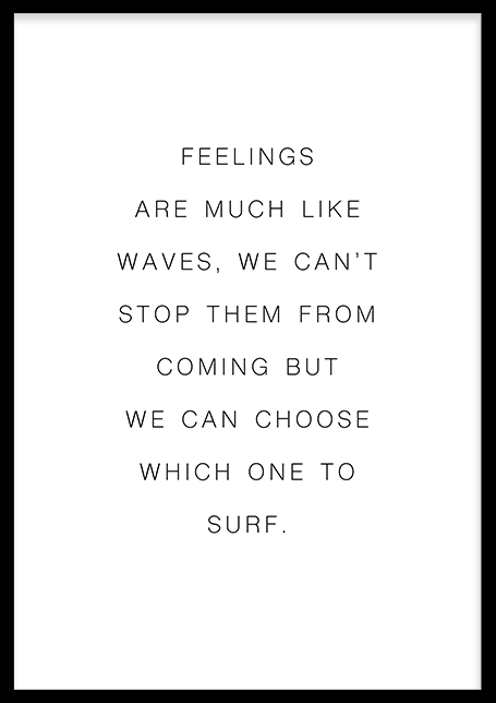 Feelings quote Poster