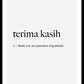 Terima kasih Poster