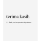 Terima kasih Poster