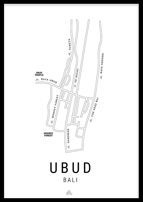 Ubud Kaart Poster