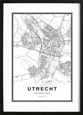 Utrecht Stadskaart Poster